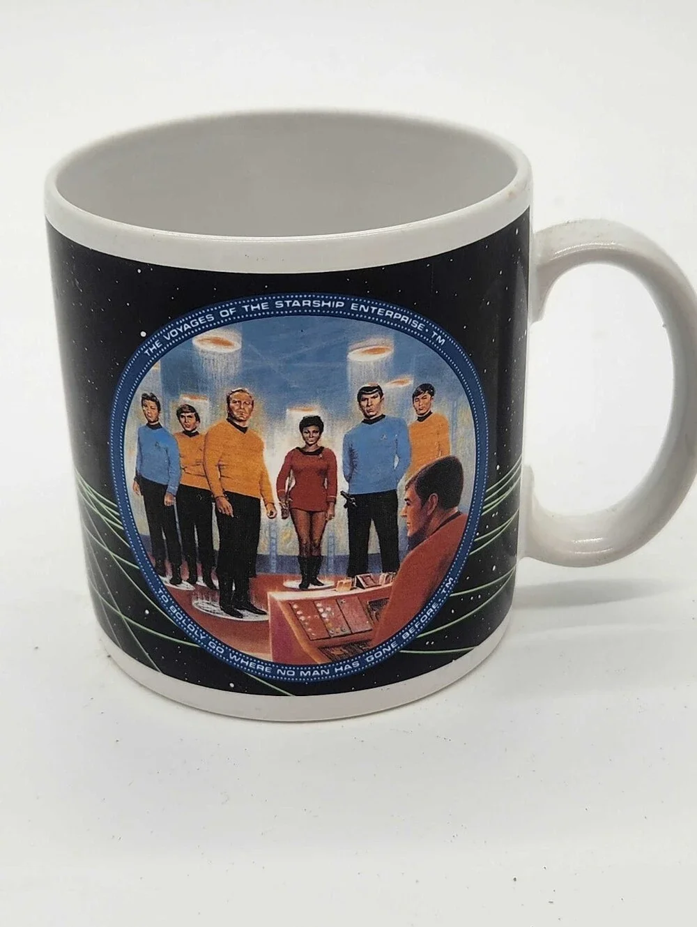 1991 Star Trek Enterprise Crew Beam Us Down Scotty Mug Hamilton Gifts